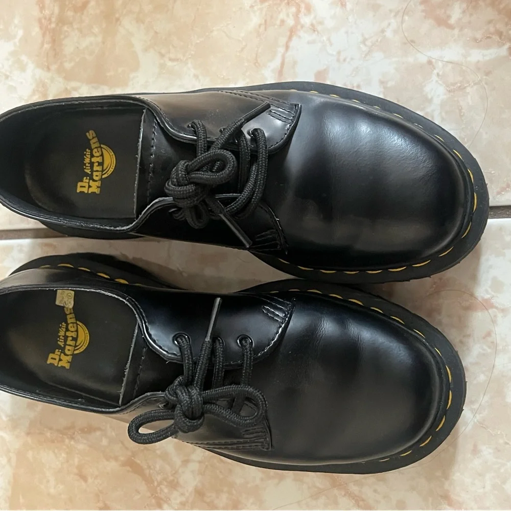 Dr. Martens Black Leather Oxford Shoes 1461 BEX - Picture 4 of 5